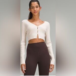 LULULEMON Ribbed Merino Wool Cropped Cardigan
